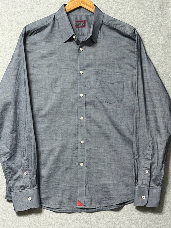 UNTUCKit Other - Men’s UNTUCKit Large Blue Chambray Button Down Shirt 100% Cotton Long Sleeve
